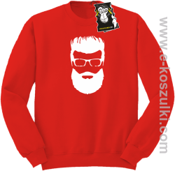 hipster face- modna bluza- czerwona