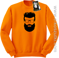 hipster face- modna bluza- pomarańczowa