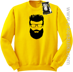 hipster face- modna bluza- żółta
