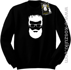 hipster face- modna bluza- czarna