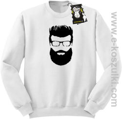 hipster face- modna bluza- biała