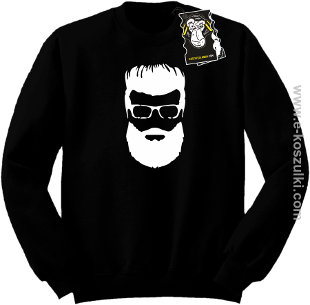 hipster face- modna bluza bez kaptura