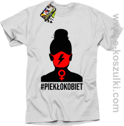 Piekło Kobiet kobieta w maseczce - t-shirt męski biały