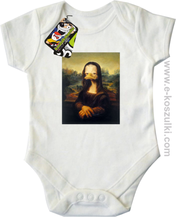 Mona Lisa Mother Ducker - body dziecięce białe