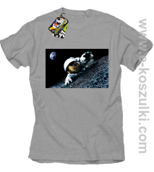 Kosmonauta na księżycu - koszulka męska melanżowa