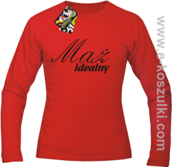 Mąż idealny - longsleeve męski czerwony