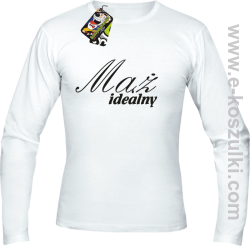 Mąż idealny - longsleeve męski biały