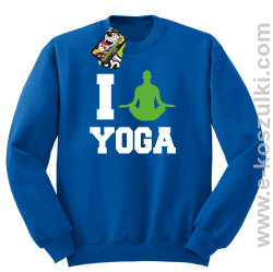 I love YOGA - bluza bez kaptura niebieski