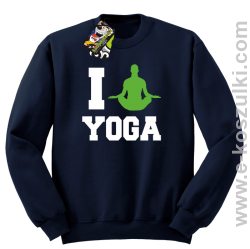 I love YOGA - bluza bez kaptura granatowy