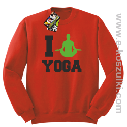 I love YOGA - bluza bez kaptura czerwony