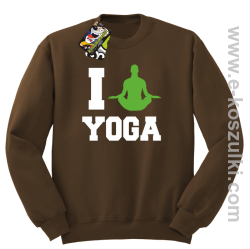 I love YOGA - bluza bez kaptura brązowy