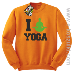 I love YOGA - bluza bez kaptura pomarańczowy