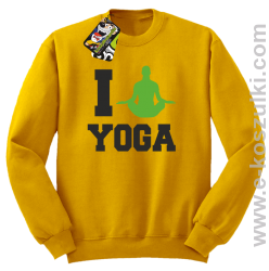 I love YOGA - bluza bez kaptura żółty