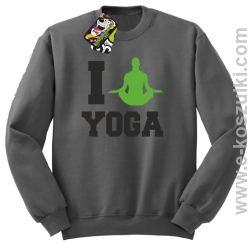 I love YOGA - bluza bez kaptura szary