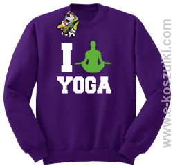 I love YOGA - bluza bez kaptura fioletowy
