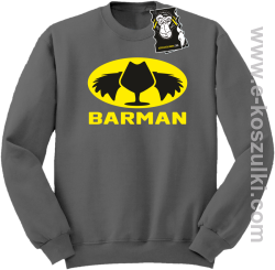 Barman - bluza na wzór batman bez kaptura szara