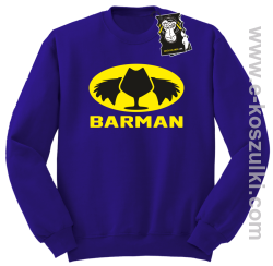 Barman - bluza na wzór batman bez kaptura fioletowa