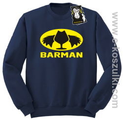Barman - bluza na wzór batman bez kaptura granatowa