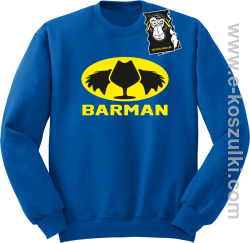 Barman - bluza na wzór batman bez kaptura niebieska
