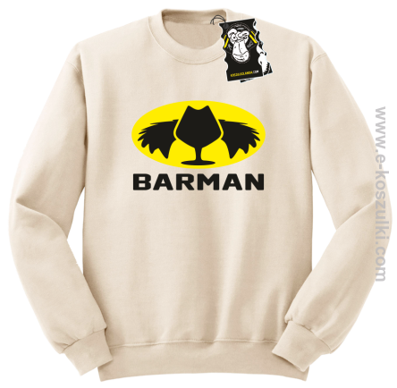 Barman - bluza na wzór batman bez kaptura beżowa