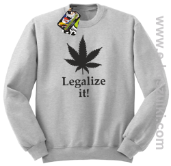 Legalize it gandzia ganja - bluza bez kaptura melanżowa
