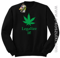 Legalize it gandzia ganja - bluza bez kaptura czarna