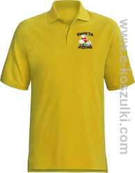 Święta na pełnej Piź#zie - koszulka polo męska żółta