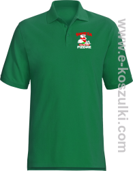 Święta na pełnej Piź#zie - koszulka polo męska zielona