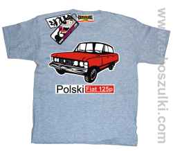 Duży Fiat 125p koszulka dziecięca - melanż