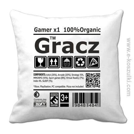 Gracz GAMER - poduszka 