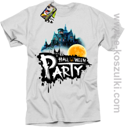 Halloween Party Moon Castle - koszulka męska biała