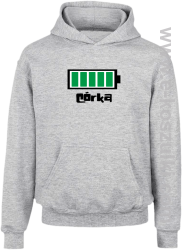 Córka Bateria 100% - bluza z kapturem melanż 