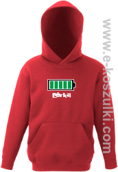Córka Bateria 100% - bluza z kapturem czerwona