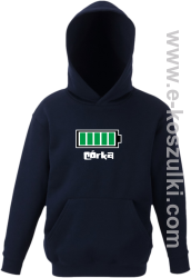 Córka Bateria 100% - bluza z kapturem granatowa
