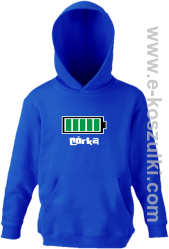 Córka Bateria 100% - bluza z kapturem niebieska