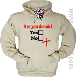 Are You Drunk - bluza męska z kapturem - beżowy