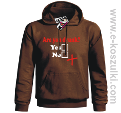 Are You Drunk - bluza męska z kapturem - brązowy