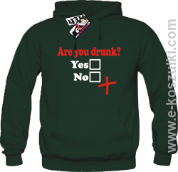 Are You Drunk - bluza męska z kapturem - butelkowy