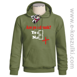 Are You Drunk - bluza męska z kapturem - khaki