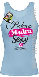 Piękna mądra sexy _ skromna - top damski błekitny