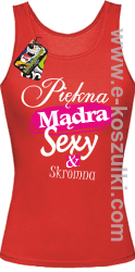 Piękna mądra sexy _ skromna - top damski czerwony