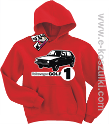 Volkswagen golf 1 bluza dziecięca - czerwony