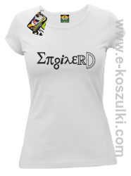 Inżynier Alfabet Grecki - koszulka damska biała