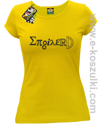 Inżynier Alfabet Grecki - koszulka damska żółta