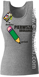 Pierwsza drukarka - delete - print - modny top damski z nadrukiem melanż