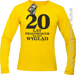 20 lat pracowałem na ten wygląd - longsleeve męski żółty