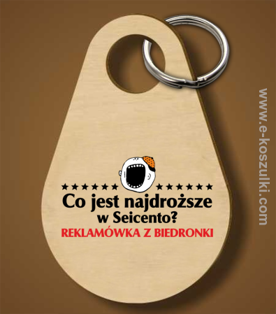 Co jest najdroższe w Seicento Reklamówka z Biedronki - brelok 