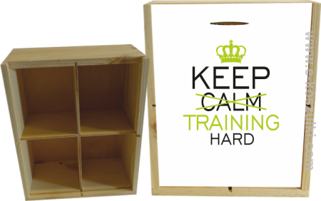 Keep Calm and TRAINING HARD - skrzynka ozdobna 