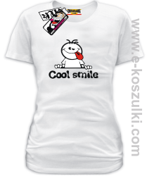 Cool Smile - koszulka damska - biały