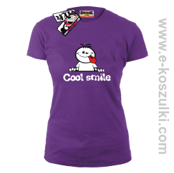 Cool Smile - koszulka damska - fioletowy
